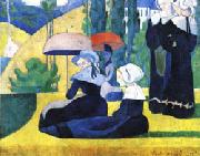 Breton Women with Parasols